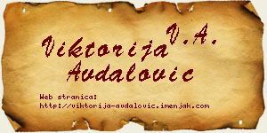 Viktorija Avdalović vizit kartica